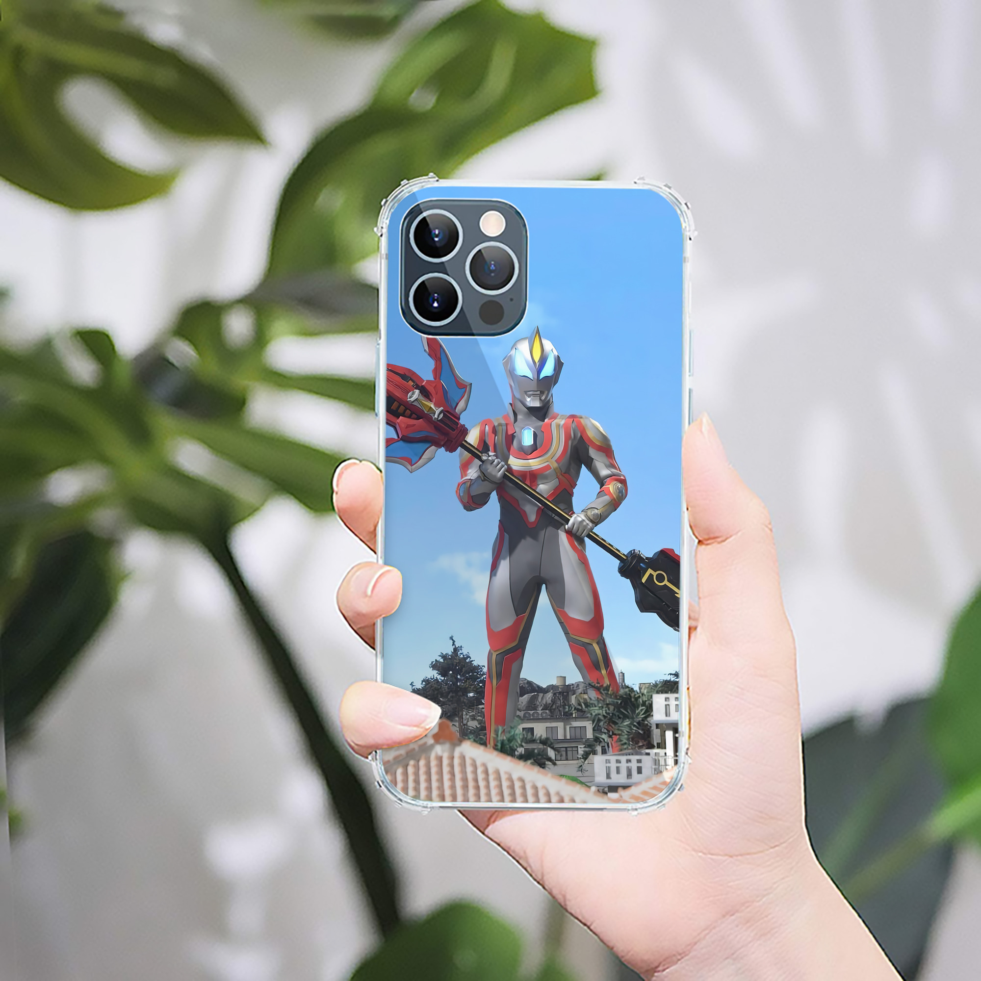 （画像用） ウルトラマン Ultraman 【iPhone 12シリーズ対応】透明スマホケース（クリアソフトケース）